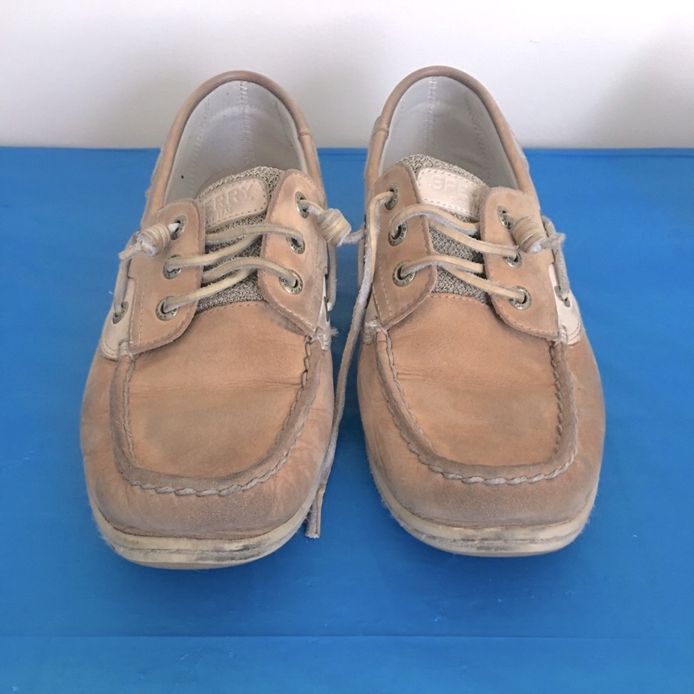 Womens Sperry T.S. Songfish Boat Shoe Linen Oat